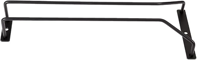 Schwarzes Weinglasregal (30 Cm), Unterschrankhalterung Für Weingläser, 1 Reihe
