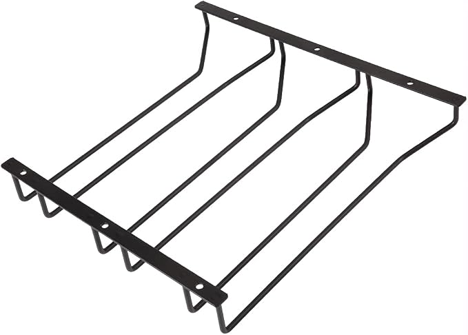 Weinglasregal, 30,5 Cm - Schwarz - 3 Reihen