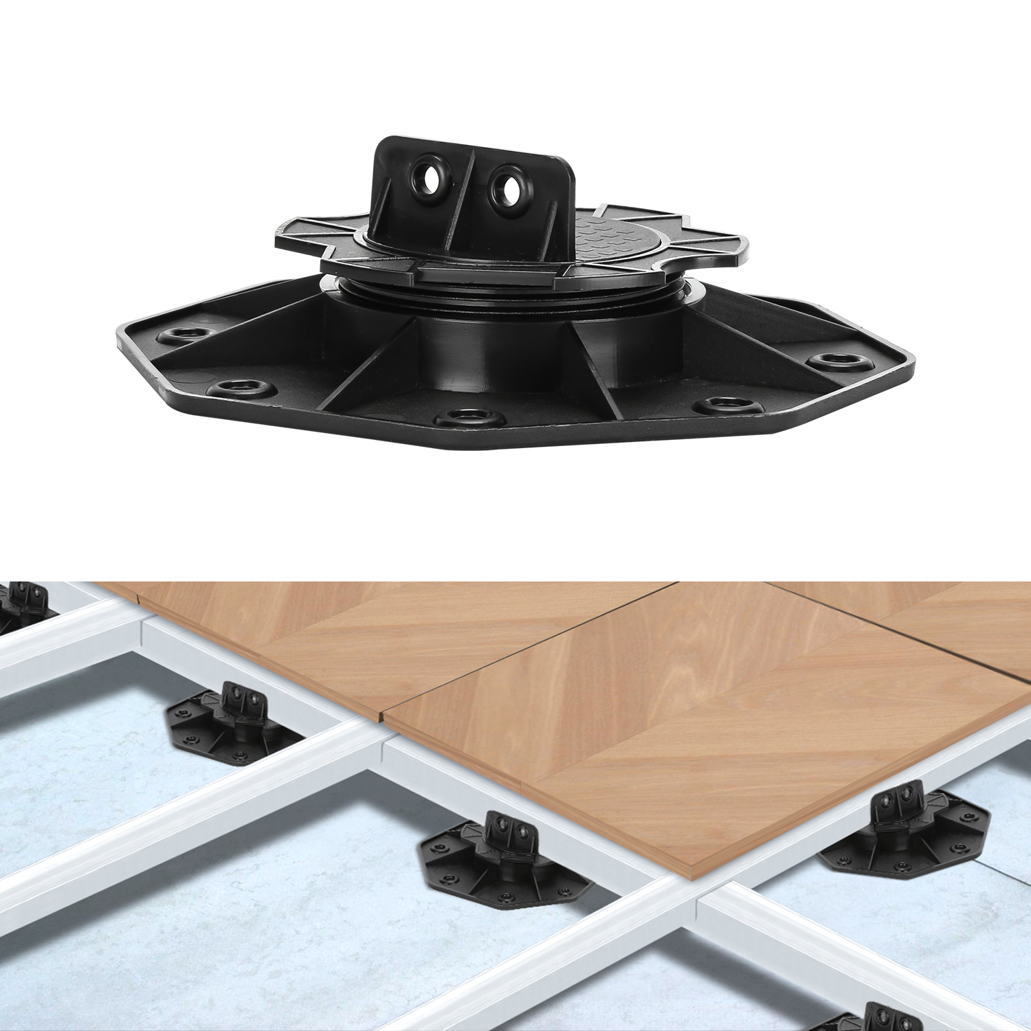 Jiubiaz Stelzlager Höhenverstellbar 100 Stück Stellfuss 18-30mm Plattenlager - Stelzlager Für Terrassenplatten-unterkonstruktion Holz, Wpc Und Stein
