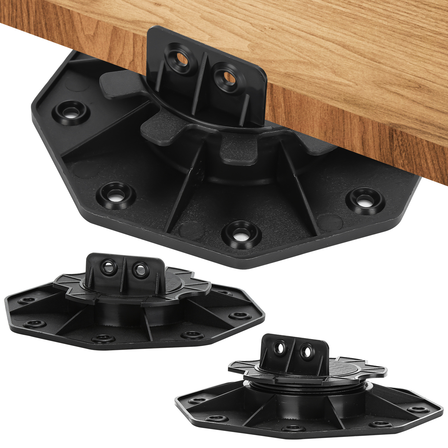 Jiubiaz Stelzlager Höhenverstellbar 50 Stück Stellfuss 18-30mm Plattenlager - Stelzlager Für Terrassenplatten-unterkonstruktion Holz, Wpc Und Stein