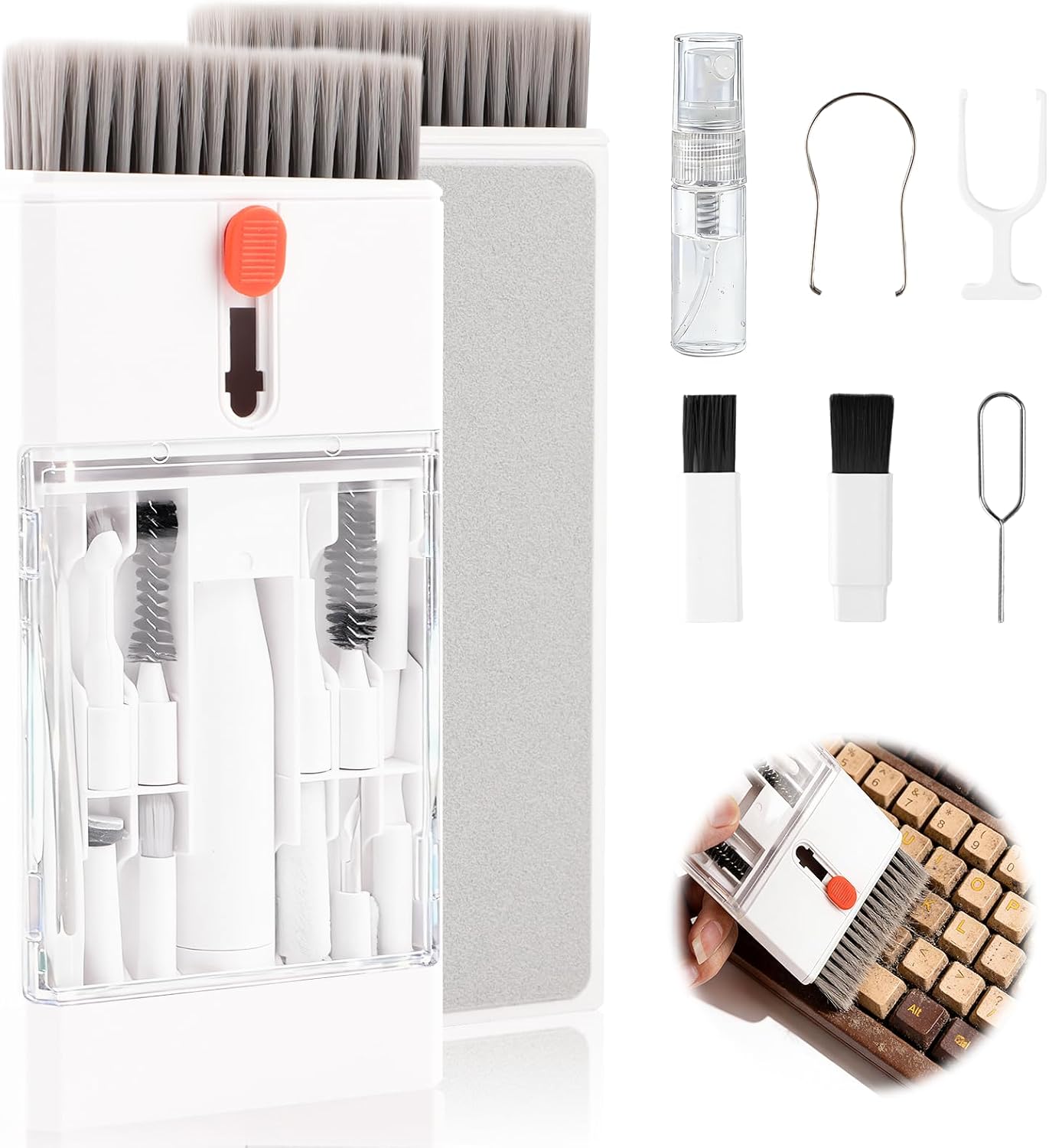 Jssevn 22-in-1 Reinigungsset Für Tastatur, Mobiltelefon, Kopfhörer, Pc-reinigungsset Mit Reinigungsstift, Bürsten, Für Tastaturen