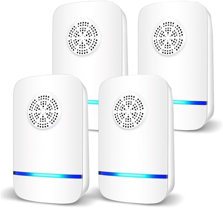 Jssevn Ultraschall-mäuseabwehrgerät, 4er-pack, Wirksam Gegen Mäuse Und Ratten, Strahlungsfreies Ultraschall-nagetierabwehrmittel