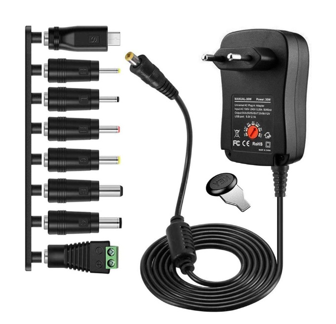 Jssevn-41w Universelles Ac/dc-netzteil 3v 4,5v 5v 6v 7,5v 9v 12v Schaltnetzteil-transformator Mit 8 Dc-anschlüssen
