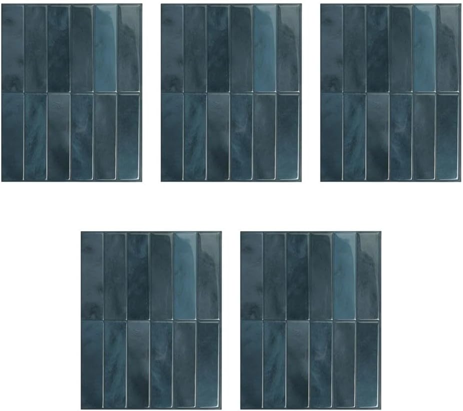 Jssevn - Set Mit 5 Realistischen 3d-wandaufklebern Für Die Küchenwanddekoration, Badezimmer-spritzschutz, Wohnzimmer, Hitzebeständig (d)
