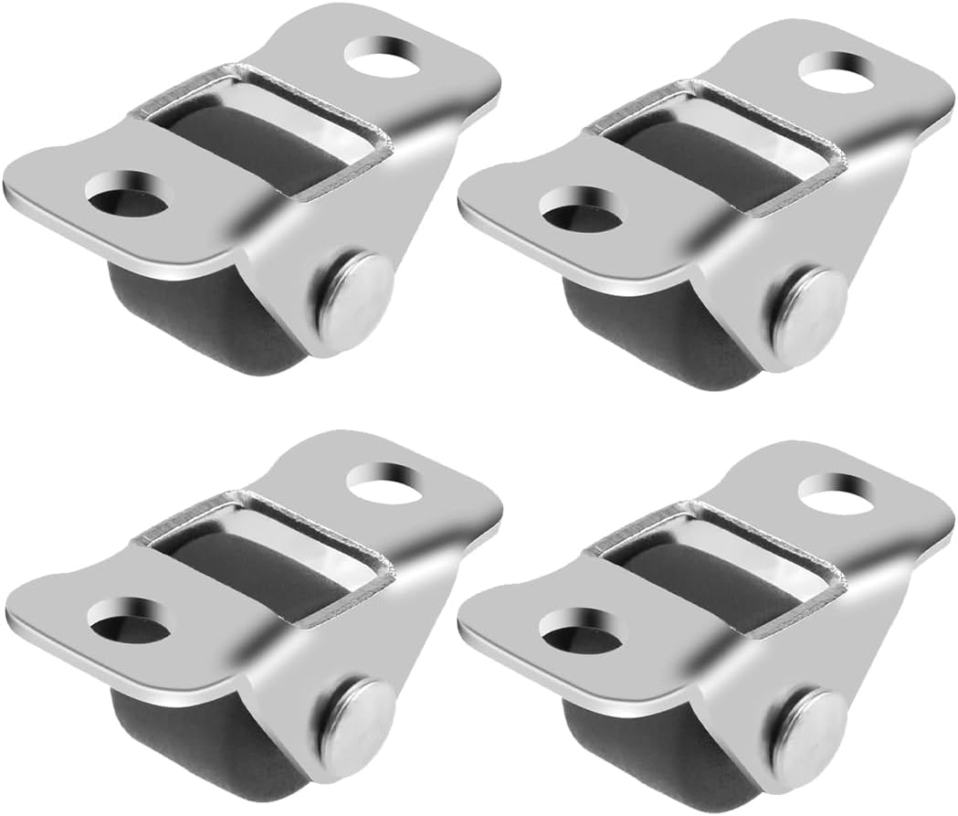 Jssevn-4 Mini-möbelrollen, Kleine Gummiräder Mit Stahlplatte, Niedriges Profil Für Möbel Und Diy-projekte (1,2 Cm)