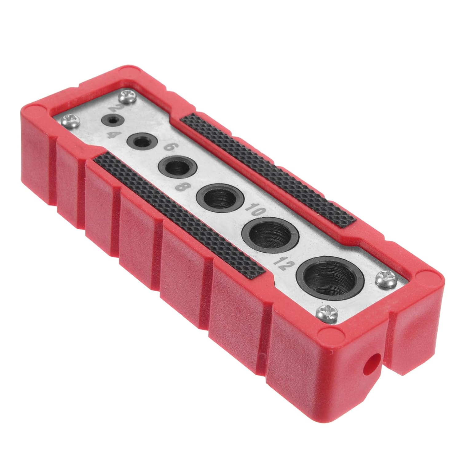 Jssevn – Bohrschablone Aus Abs Und Eisen Für Holz, Präzise Bohrführung Für Platten In Fabrik Und Baustelle, Multifunktionales Zubehör, Rot