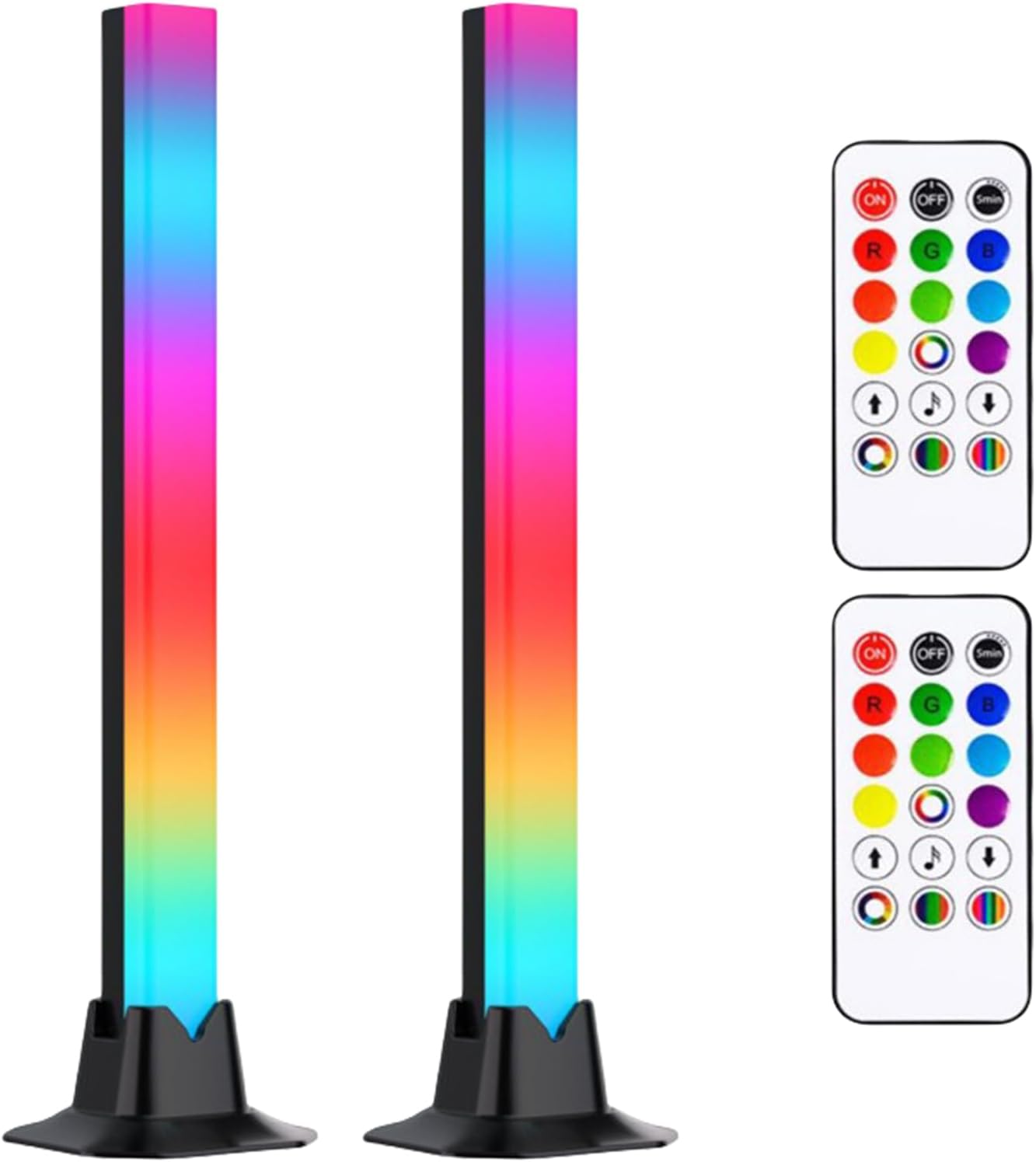 Jssevn-2 Rgb-led-leiste, 32 Cm Led-gaming-lampe Mit Musiksynchronisation, Rgb-leisten Mit Fernbedienung, Gaming-lampe Mit 16 Millionen Farben Für Pc