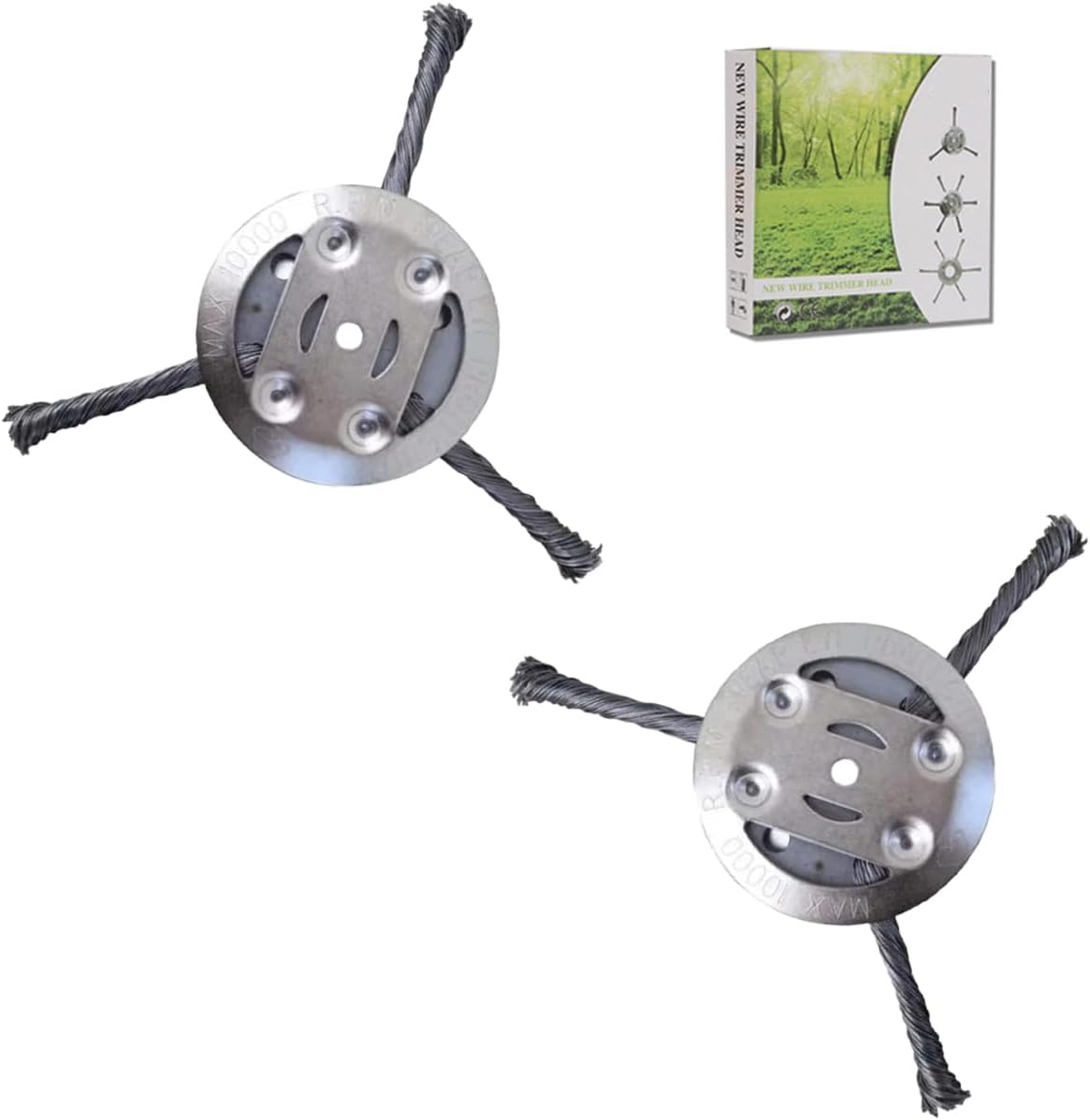 Jssevn 2-teiliger Universal-freischneiderkopf, Professionelle Unkrautbürste Für Wildgras, Freischneiderzubehör
