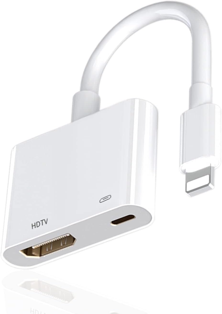 Jssevn – Hdmi-auf-lightning-adapter Für Iphone, Hd 1080p Av Digital Audio Video Sync Hdmi-kabelanschluss Für Iphone 14/14 Pro/13/13