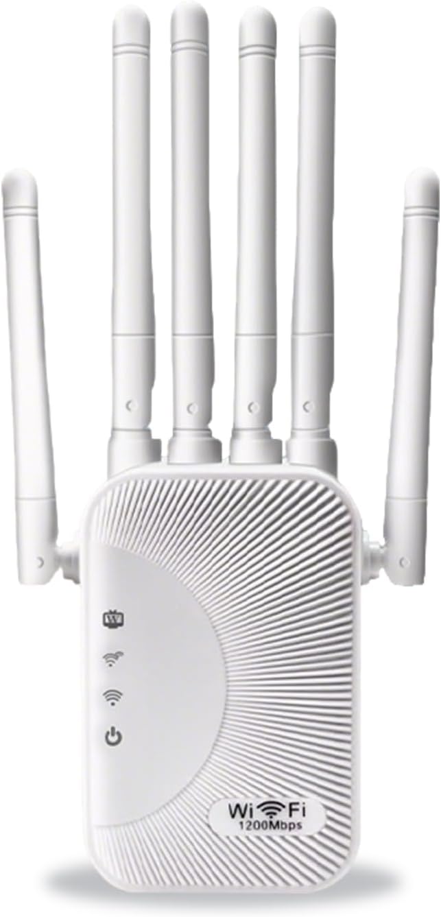 Jssevn 1200 Mbit/s Wlan-verstärker, Wlan-repeater, Dualband 5 Ghz & 2,4 Ghz, Reichweite Bis Zu 1200 M², Leistungsstarker Wlan-repeater Mit Schutz