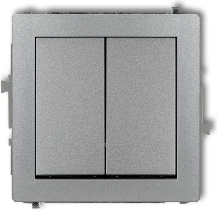 Karlik Deco 7dwp-2 Doppelschalter 10a Schraubklemmen Silbermetallic