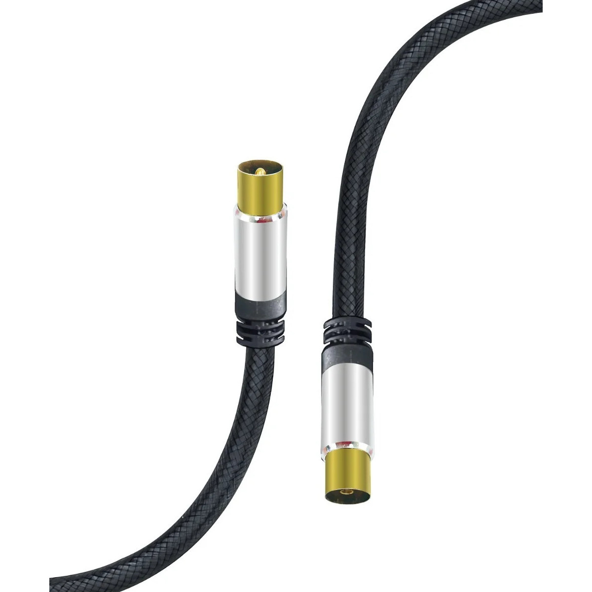 Karma Rdm Cl123 Antennenkabel M/f 3,0 M Schwarz Gold Mit M/m Adapter