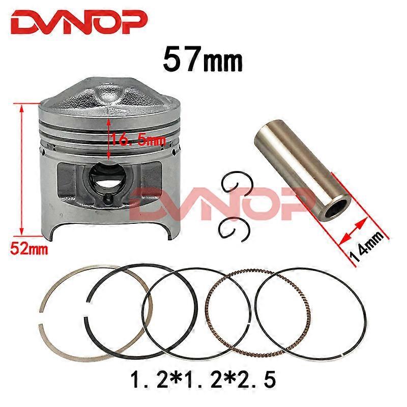 Kolbenring-dichtungssatz Für Motorrad Suzuki Marauder 125 Gz125 Gn125 Dr125 Gs125 En125 Rkv125 125cc Std 57mm (konvexer Kolbenring)