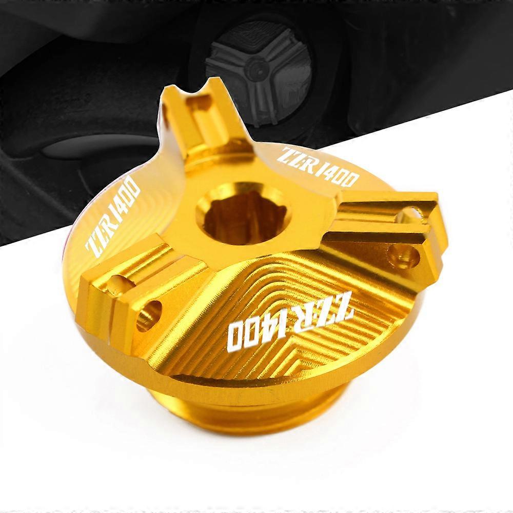 Passend Für Kawasaki Zzr1400 Zzr 1400 2006-2011 Motorrad Cnc Aluminium Öleinfülldeckel (gold)