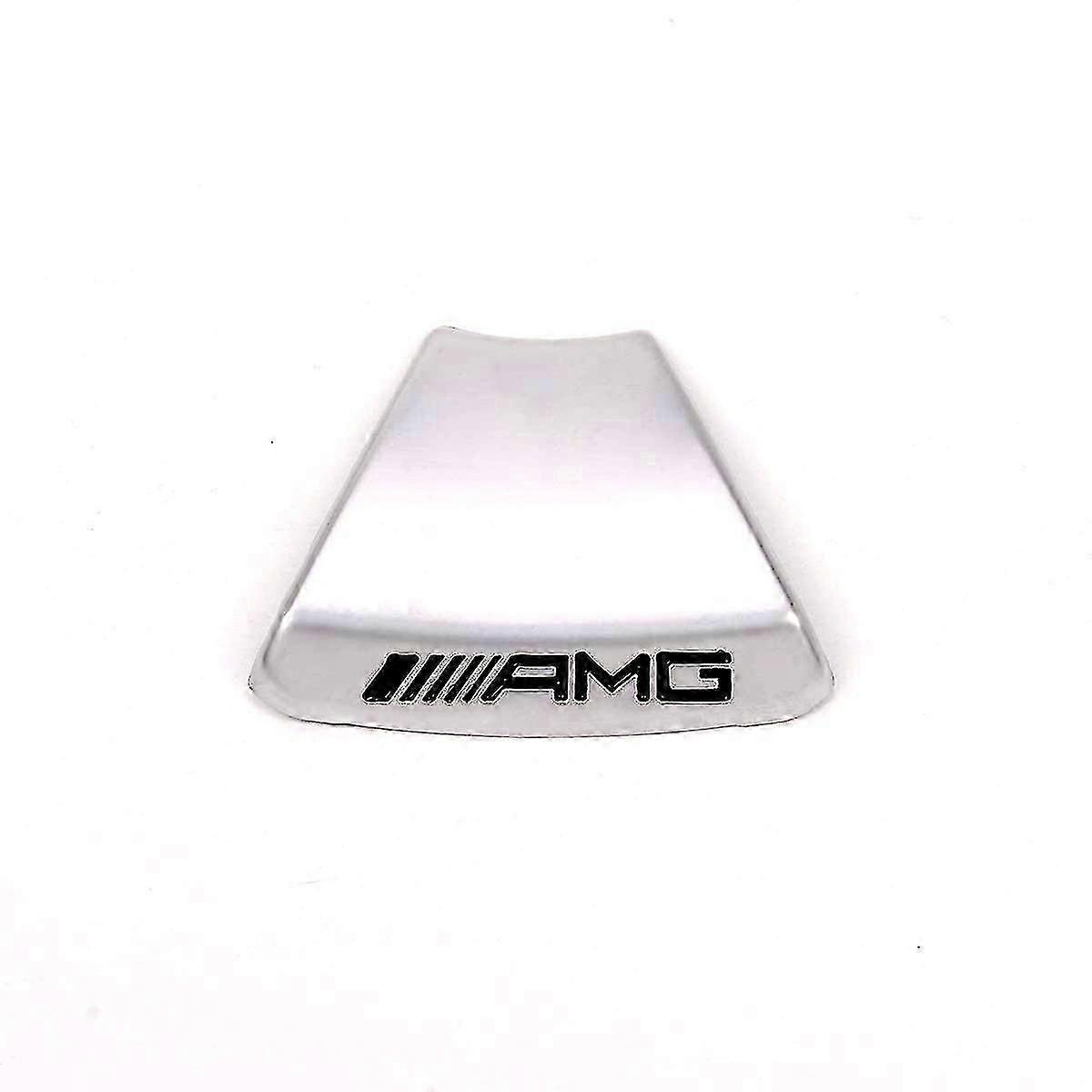 Silberner Mercedes-benz Amg Lenkradaufkleber, Emblem, 50 Mm X 40 Mm, Passend Für Glc, C180l, C200l, C300l Und Neue C-klasse