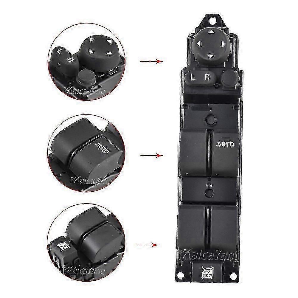 Neuer Hauptschalter Für Fensterheber Und Außenspiegel Vorne Rechts (fahrerseite) Für Mazda 2 Und Mazda 6 (2008–2012), Teilenummer D652-66-350a.