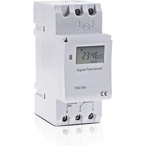 Tm615-2 Industrieschalter, Mikrocomputergesteuerter Elektronischer Programmierbarer Digitaler Zeitschalter, Relaissteuerung, 12 V, 110 V, 220 V, 16 A, Din-schienenmontage