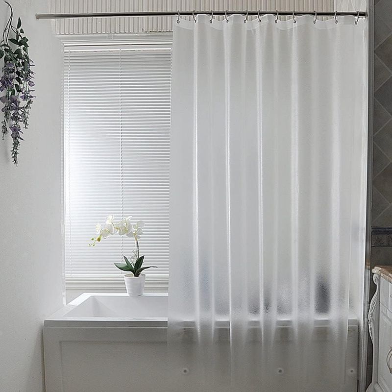 Duschvorhang 180 X 180 Cm – Schimmelresistent – Wasserdicht Und Waschbar – Peva-gewebe – Mit 12 Halbtransparenten Ringen