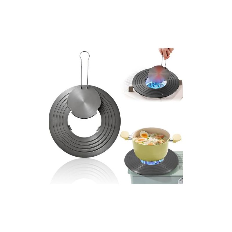 26 Cm – Wärmeverteilungsplatte Für Gasherde – Rutschfeste Wärmeableitungsplatte – Wärmeverteiler – 2-in-1-verteilerplatte – Abnehmbarer Ring