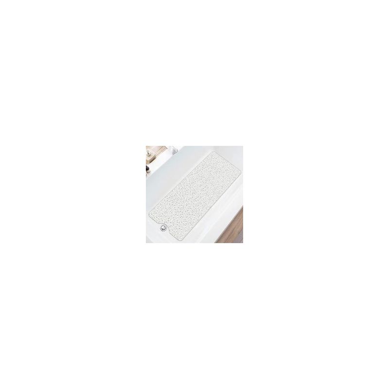 Waschbare, Rutschfeste Duschmatte, 100 X 40 Cm, Schimmelresistent, Schnelltrocknend, Mit Luffa-massagefunktion, Weich Und Komfortabel, Mit Wasserablauf, Pvc-badematte Mit Luffa-schwamm Für Nassbereich