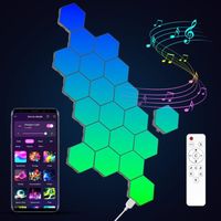 Sechseckiges Led-gaming-wandlichtpanel – 20 Smarte, Musiksynchrone, Modulare Rgb-leuchten, App- Und Fernbedienungssteuerung, Kreatives Sechseckiges Wandlicht-setup [energieklasse F]