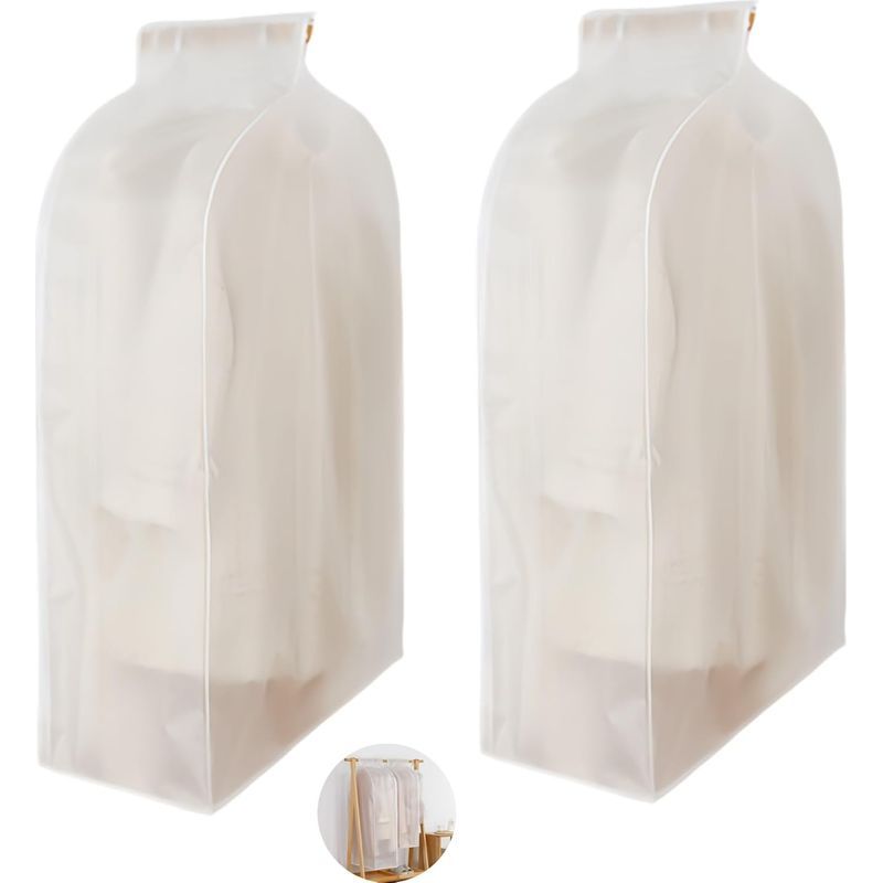 Set Mit 2 Wasserdichten Kleidersäcken Mit Reißverschluss – Kleiderorganizer – Kleiderbügel, 60 X 30 X 90 Cm Und 60 X 30 X 110 Cm