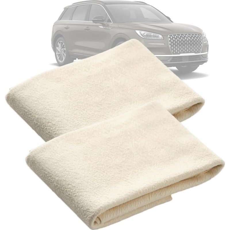2-teiliges Autoreinigungstuch Aus Natürlichem Wildleder (40 X 30 Cm) – Ultra-saugfähig Und Fusselfrei – Ideal Für Autos, Glas, Spiegel Und Fenster