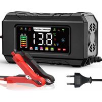 15-a-autobatterieladegerät, 12-v-/24-v-ladegerät Für Elektroautos Mit Intelligenter Speicherfunktion, Schutz Vor Versehentlicher Bedienung, 9 Ladestufen, Motorrad-lifepo4-batterieladegerät Mit Lcd-bil