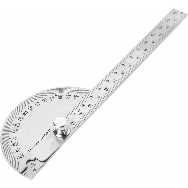 Winkelmesser Aus Edelstahl, 180°-halbkreis, 0–180°/14 Cm, Massiv