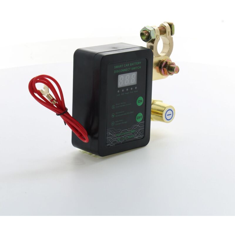 Neues, Elegantes, Schwarzes Elektronisches Display. Universeller 12v/24v Lkw-batterietrennschalter – Intelligente Fernbedienung, Tiefentladeschutz.