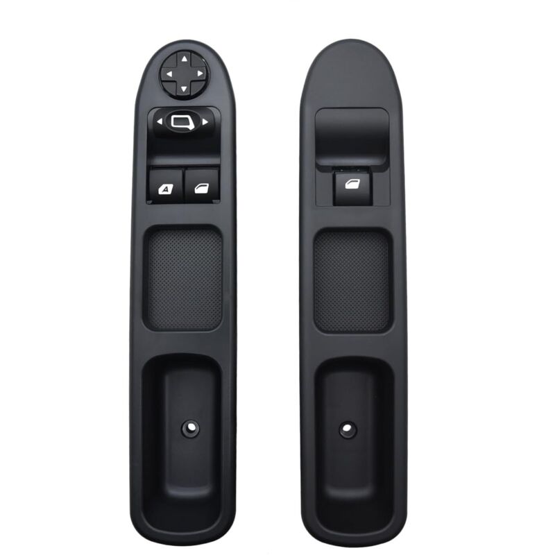 Fensterheberschalter Für Fahrer- Und Beifahrerseite (2 Stück), Fensterheberschalter Für Peugeot 207 Und Citroën C3 6554.qc, 6-poliger Elektrischer Fensterheberknopf 6490hq 6554hj