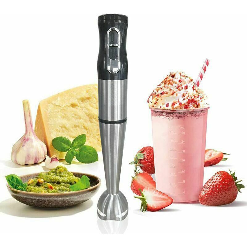 Professioneller Stabmixer, Elektrischer Standmixer, Spritzschutz-zerkleinerer, 700-watt-edelstahlmixer, 1000 U/min, Küchenmaschine Für Smoothies, Suppen Und Babynahrung.