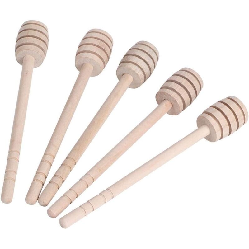 5-teiliges Honigrührstab-set, Honiglöffel Aus Holz, Umweltfreundlicher Löffelstiel, Dessertrührstab, Imkereibedarf, Werkzeuge