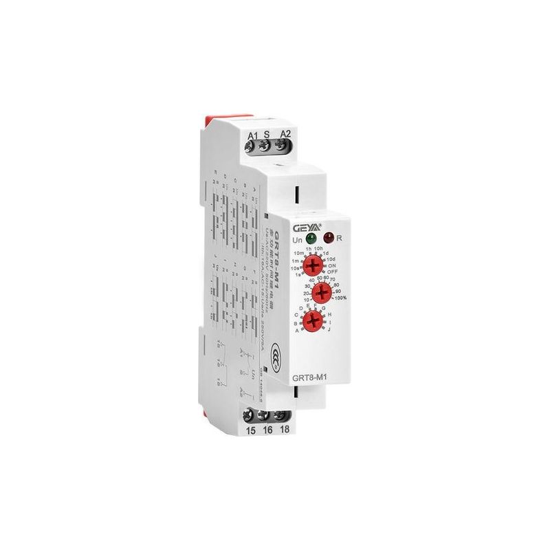 Grt8-m1 220v Multifunktions-zeitverzögerungsrelais – 230v Ac Zyklisches Zeitverzögerungsrelais, 35mm Din-schiene, 10 Einstellbare Funktionen Für Industrielle Anwendungen