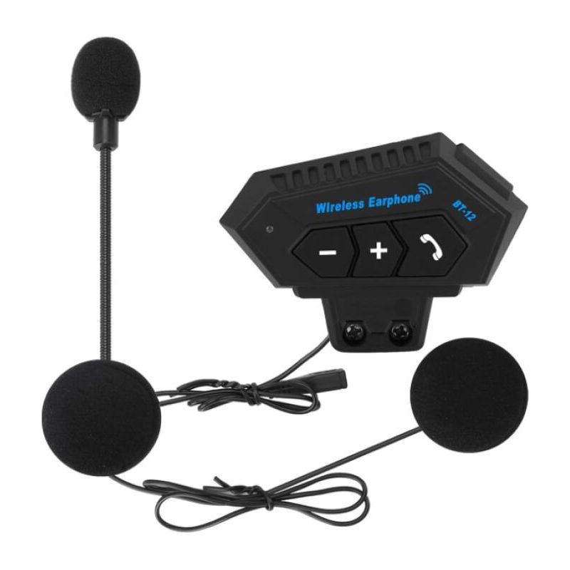 Bt12 Motorrad-intercom-kit: Freisprech-bluetooth-headset, Motorrad-bluetooth-helm, Helm Mit Lautsprechern, Unterstützung Für Freisprechanrufe
