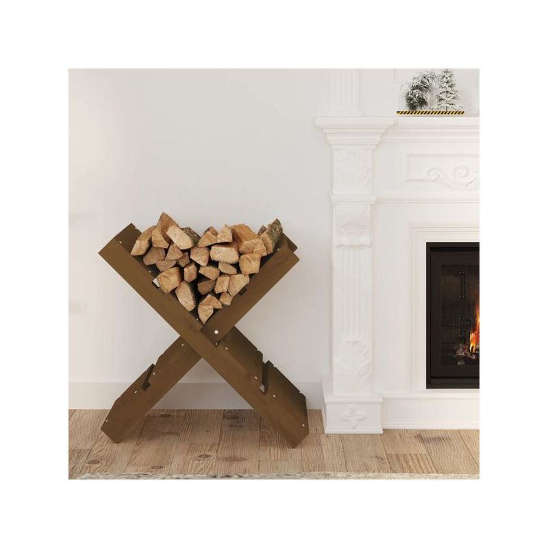 Holzständer, Honigbraun, 47 X 39,5 X 48 Cm, Massives Kiefernholz.