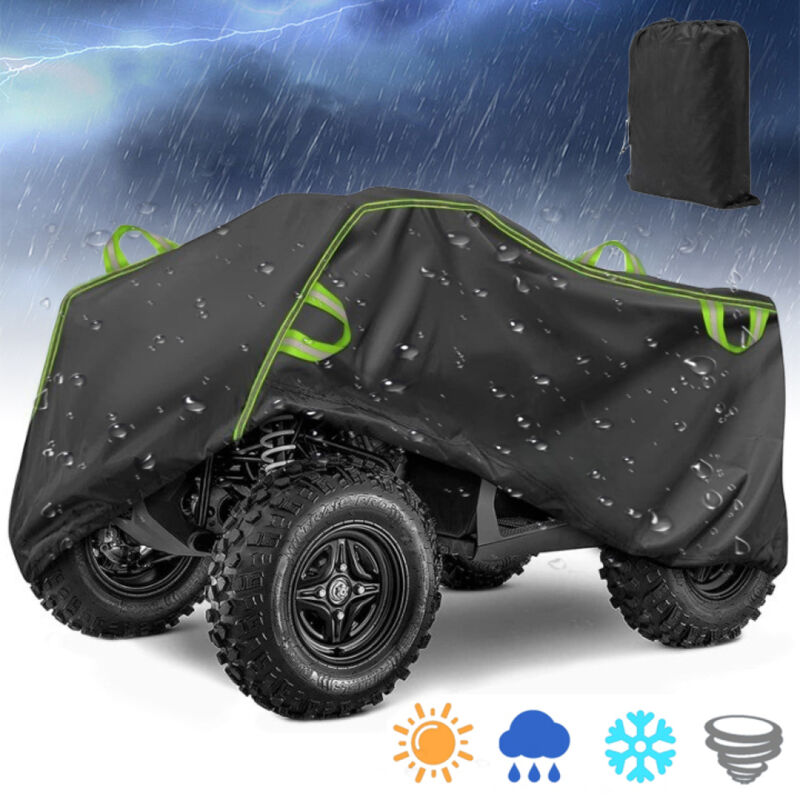 Schutzhülle Für Quad, 210 X 120 X 115 Cm, Wasserdichtes 210d Oxford-gewebe, Geeignet Für Den Innen- Und Außenbereich, Wind-, Hagel- Und Staubdicht, Größe Xl