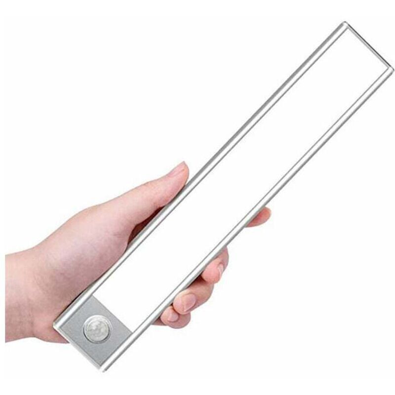 Magnetische Led-streifenleuchte Für Die Küche – Silbernes Aluminium – Integrierte 5500k-led