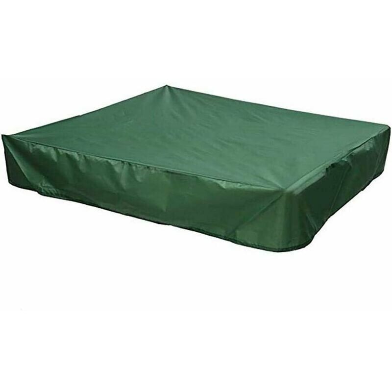 Sandkastenabdeckung Mit Kordelzug, Staubdichte Sandkastenabdeckung, Schutzplane, Grün (180x180 Cm)