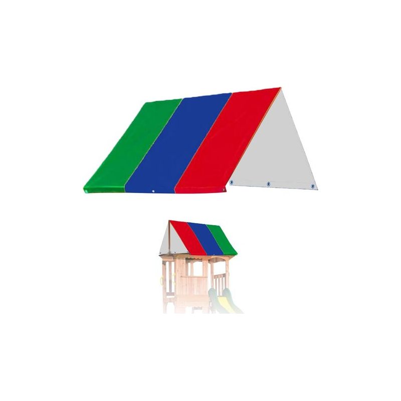 Spieldach Aus Oxford-gewebe, 132 X 228 Cm, Wasserdicht, Mit Sonnenschutz, In Den Farben Rot, Blau Und Grün.
