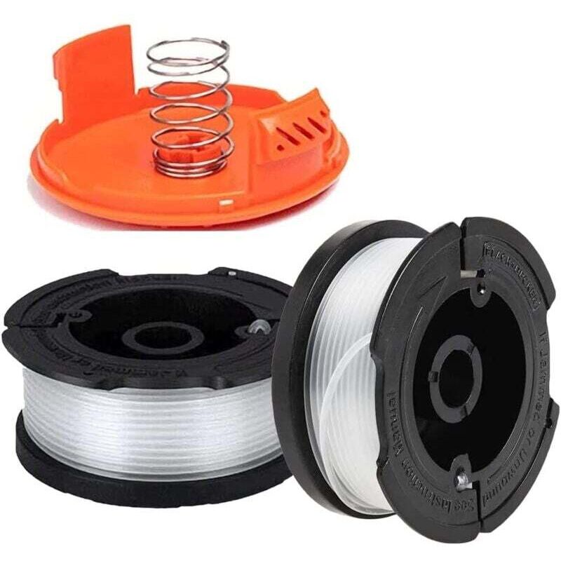 Nylon-fadenspule, Ersatzteile Für Black & Decker A6481 A6485 Af-100 Freischneider (fadenlänge 9,1 M, Durchmesser ⌀1,65 Mm) (black & Decker Af-100, 2 Stück)