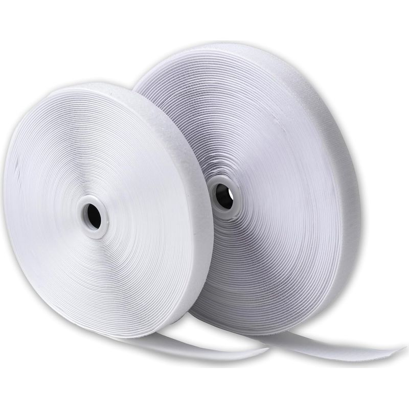 20 Mm Breites, Weißes Nähband – [25 Meter Lang] – Abreißbares Klettband – Extra Stark Für Polsterarbeiten, Heimtextilien Und Bekleidung – Klettkordel