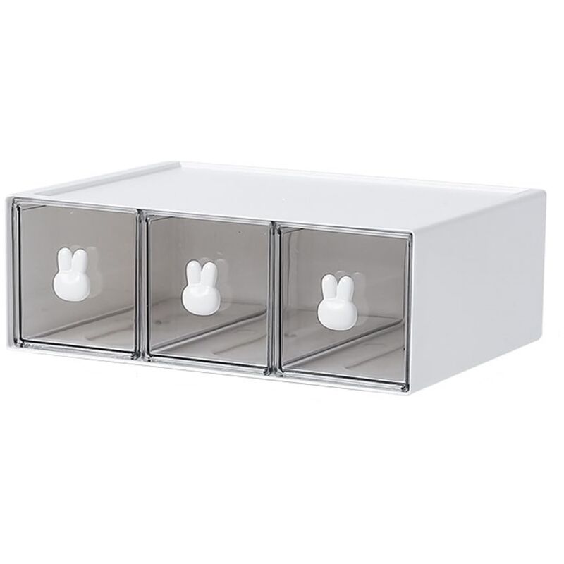 Kleiderschrank-organizer, Teebox Mit Einsatz, Küchenaufbewahrungsbox Für Teebeutel, Kaffee Usw. Aufbewahrungsregal Für Küche/bad/ankleidezimmer/büro Usw. (weiß) (1, 3 Schubladen)