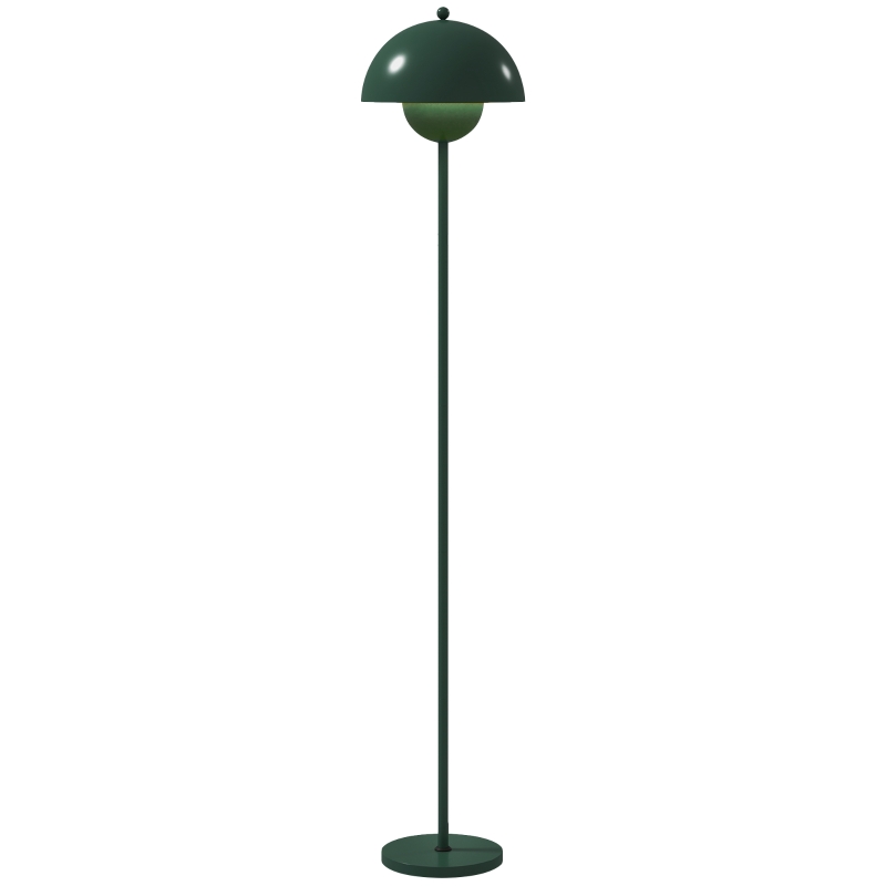 Stehlampe Wohnzimmer Stehleuchte Mit Rundem Schirm, Reflektierendes Licht, Fußschalter, Standleuchte Mit Stahlständer, E27 Fassung Für Schlafzimmer, Büro Grün
