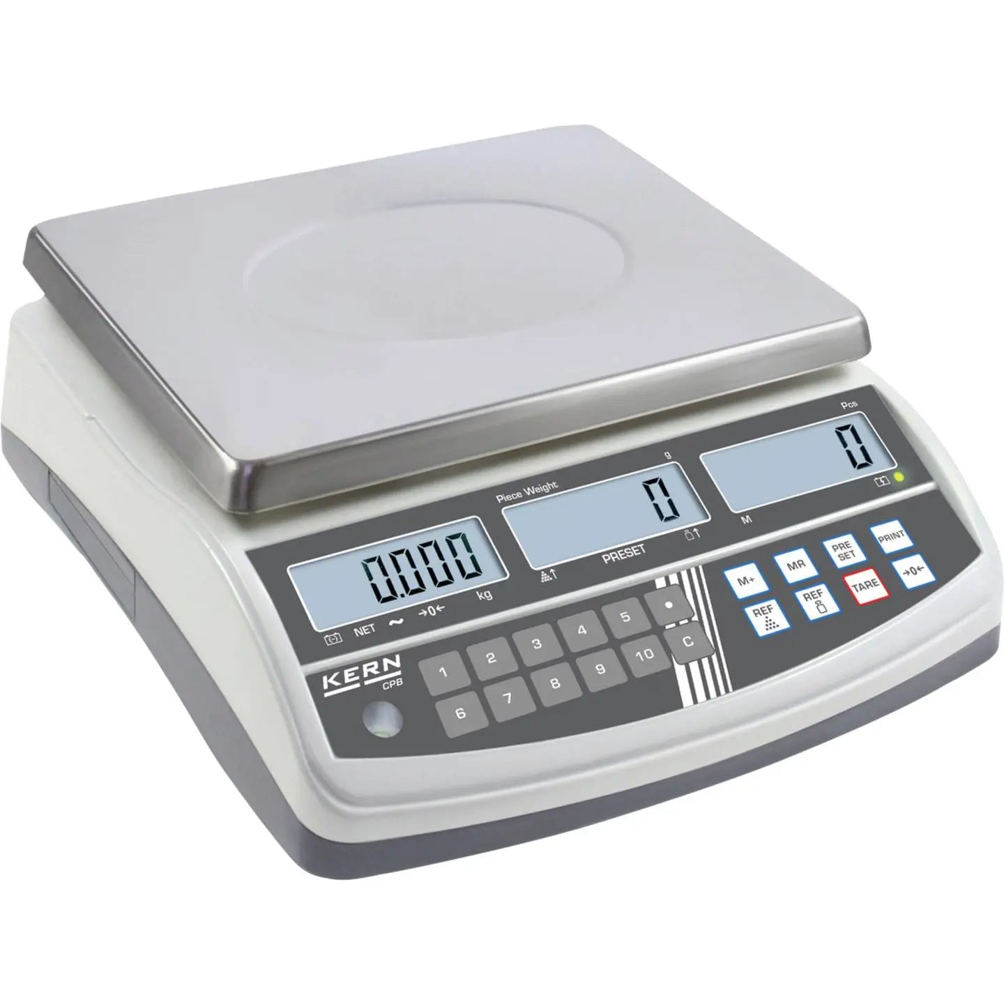 [gebraucht] B-ware Kern Zählwaage Waage 15 Kg Ablesbarkeit 0.2 G Netzbetrieben Silber