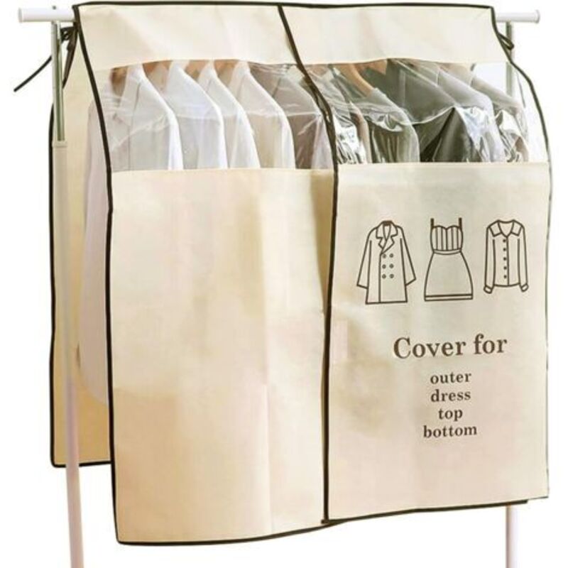 Staubdichte Kleiderhülle 90 X 110 Cm Beige - Universell Für Kleiderständer - Kzq
