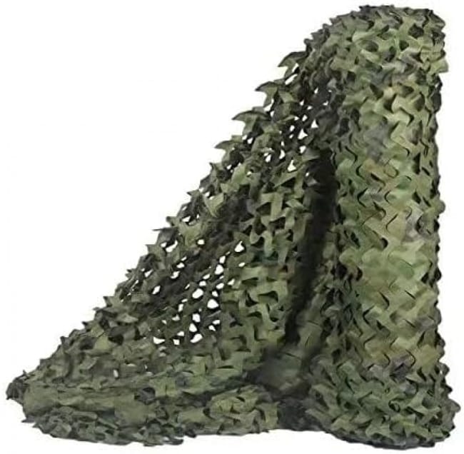 Tarnnetz – 3 M X 3 M – Tarnplane – Sonnenschutznetz Für Jagd, Tarnung, Militär, Camping – Grüne Tarnung