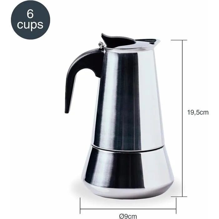 Kaffeemaschine Lacor 62036 Edelstahl Kapazität 1 Liter