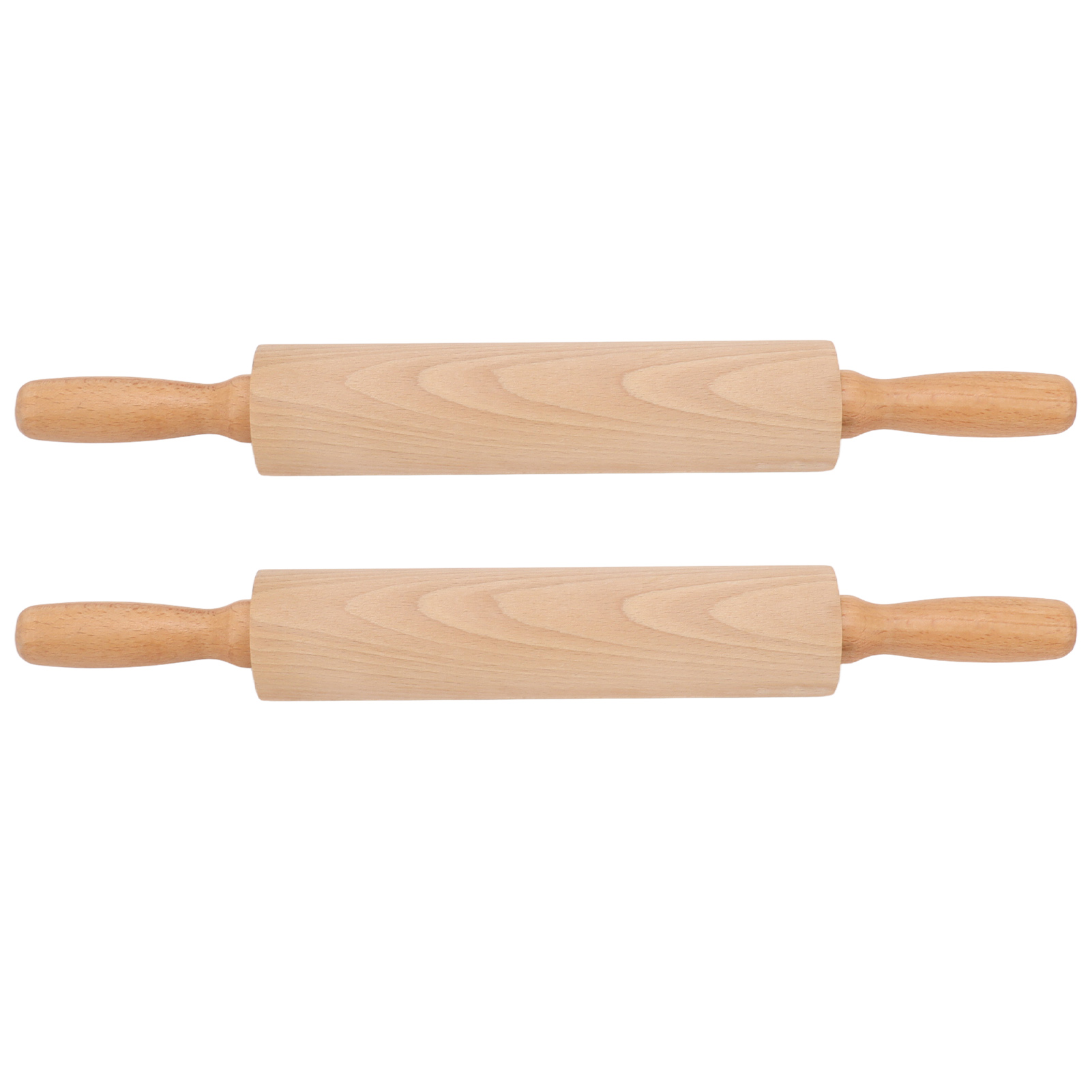 Dieses Set Aus 2 Nudelhölzern Aus Robustem Buchenholz Hat Einen Komfortablen Griff Und Ein Kompaktes, Flaches Design Und Ist Ideal Zum Backen Von Kuchen Zu Hause.