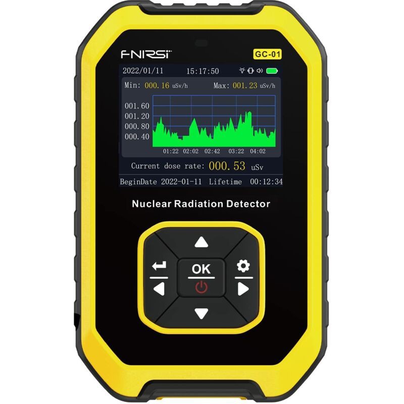 Hochwertiger Geigerzähler, Wiederaufladbares, Tragbares Nuklearstrahlungsdosimeter Für Schutz- Und Überlebensausrüstung, Beta-gamma-röntgenzähler